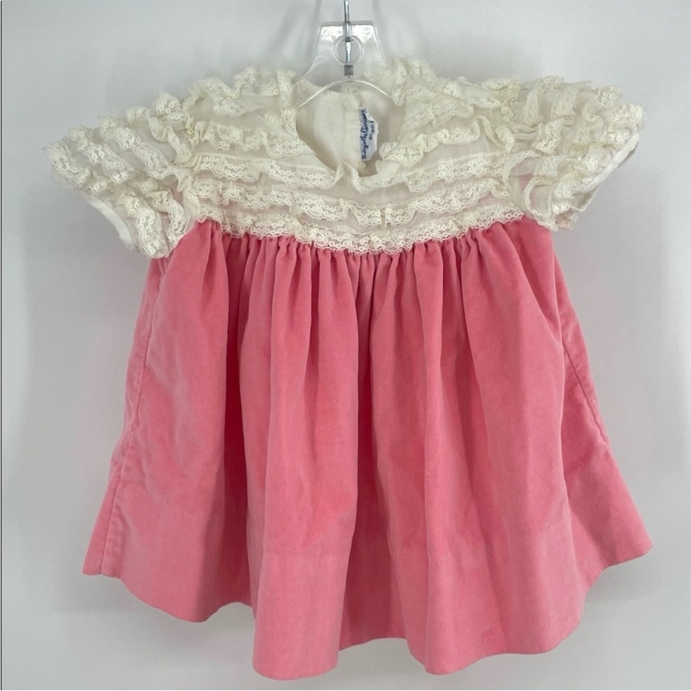 Vintage Baby in the Carriage by Bo Peep Lace Ruffle Easter Dress Measurements